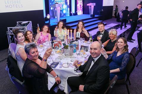Guests enjoying a drink at their table at the 2024 GLT Awards ceremony
